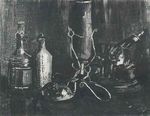 Still Life with Bottles and a Cowrie Shell